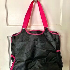 Thirty-One Black and Pink All Pro Sport Tote Bag